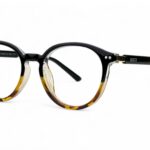 Black Leopard Pattern Circle Eyewear Frames