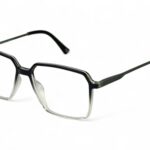 Dual Shade Black Rectangle Eyeglasses