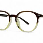 Dual Shade Brown Circle Frames Eyeglasses